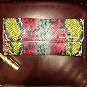 Kenneth Cole Reaction Multicoloured Faux Croc Skin Wallet